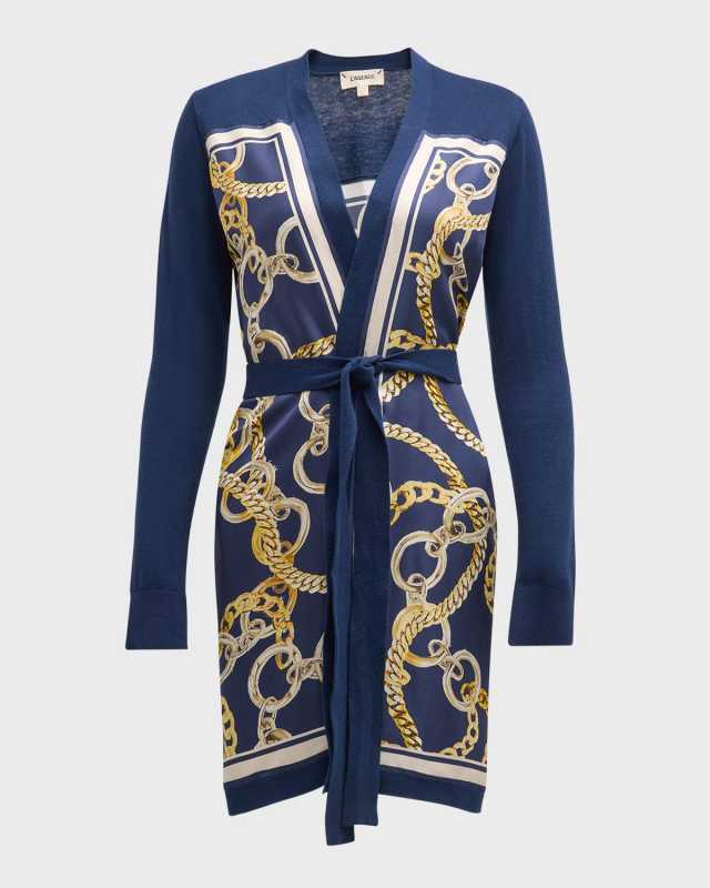 Beverly Silk Panel Cardigan